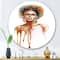 Designart - Portrait of African American Woman XIII - Modern Metal Circle Wall Art